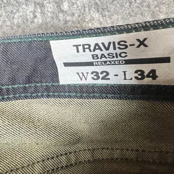 Buffalo David Bitton Travis-X Relaxed Fit Jeans Mens 32x34 Dark Wash Straight De - Picture 4 of 16